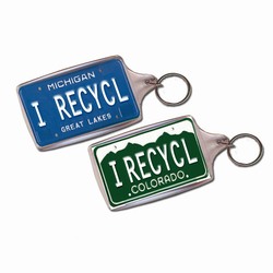 rh045 - Recycling Handout Key Chain, Recycling Incentive, Recycling Promotional Ideas, Recycling Promo Gifts, Recycling Gifts for Tradeshows, recycling ad specialties