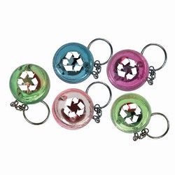 rh072 - Recycling SuperBounce Ball LED Keyring, Recycling Incentive, Recycling Promotional Ideas, Recycling Promo Gifts, Recycling Gifts for Tradeshows, recycling ad specialties