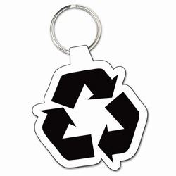 rh078 - Recycling 1-3/4" Soft Keytag, Recycling Incentive, Recycling Promotional Ideas, Recycling Promo Gifts, Recycling Gifts for Tradeshows, recycling ad specialties