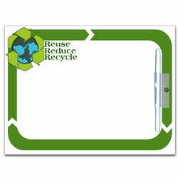 rh049 - Recycling Wipe-Off MEMO BOARD 8.5x11, Recycling Incentive, Recycling Promotional Ideas, Recycling Promo Gifts, Recycling Gifts for Tradeshows, recycling ad specialties