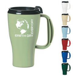 AI-rhmug028-03 Earth Day Everyday Biodegradable Travel Mug, Recycling Incentive, Recycling Promotional Ideas, Recycling Promo Gifts, Recycling Gifts for Tradeshows, recycling ad specialties