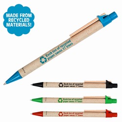 rh059 - Recycled Materials Click Pen, Recycling Promo Gifts, Recycling Gifts for Tradeshows, recycling ad specialties