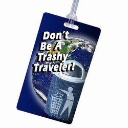 rh224 - Recycling Luggage Tag Handout, Recycling Incentive, Recycling Promotional Ideas, Recycling Promo Gifts, Recycling Gifts for Tradeshows, recycling ad specialties