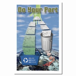 rp189 - Recycling Poster, Recycling placard, recycling sign, recycling memo, recycling post, recycling image, recycling message