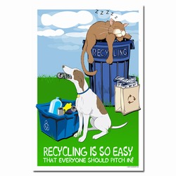 rp305 - Recycling Poster, Recycling placard, recycling sign, recycling memo, recycling post, recycling image, recycling message