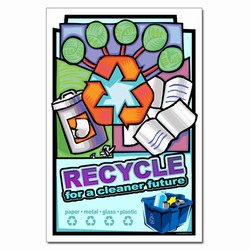 rp335- Recycling Poster, Recycling placard, recycling sign, recycling memo, recycling post, recycling image, recycling message