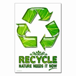 rp407-01 - Recycling Poster, Recycling placard, recycling sign, recycling memo, recycling post, recycling image, recycling message