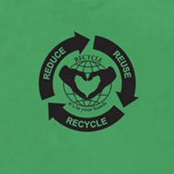 rt262 - Recycling Handout T-shirt, Recycling Incentive, Recycling Promotional Ideas, Recycling Promo Gifts, Recycling Gifts for Tradeshows, recycling ad specialties