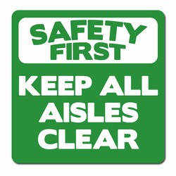 sd010-01 - Vinyl Safety First Decal 3.5" square , Safety Sticker, Safety Door Decal, Safety Door Sticker, Safety Label