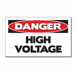 sd007-08 - Vinyl Safety Decal 5"x3" Danger, Safety Sticker, Safety Door Decal, Safety Door Sticker, Safety Label