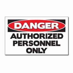 sd007-10 - Vinyl Safety Decal 5"x3" Danger, Safety Sticker, Safety Door Decal, Safety Door Sticker, Safety Label