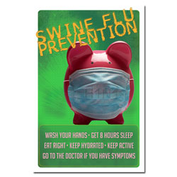 AI-sp415 - Swine Flu- H1N1 Prevention Poster, Swine Flu Poster, H1N1 Poster, Safety Poster, Flu Prevention Poster, Fight Flu
