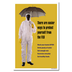 AI-sp418 - Flu Prevention Safety Poster, Safety Notice Poster, Safety Reminder Poster, Safety Placard, Safety Help Poster, Safety Notification Poster