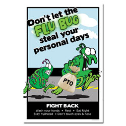 AI-sp422 - Flu Prevention Safety Poster, Flu Poster, Swine Flu Poster, Flu Bug