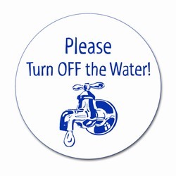 wd002 - Water Conservation 3" Decal, Water Conservation Handouts, Energy Conservation Gift, Energy Conservation Incentive