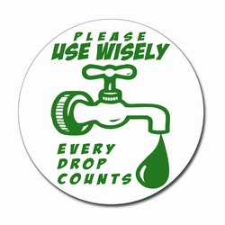 wd002-02 - Water Conservation 3" Decal, Water Conservation Handouts, Energy Conservation Gift, Energy Conservation Incentive