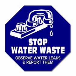 wd006 - Water Conservation 3.5" Vinyl Decal, Water Conservation Handouts, Energy Conservation Gift, Energy Conservation Incentive
