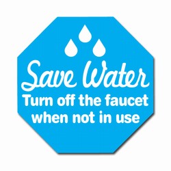wd011 - Water Conservation 2" Decal, Water Conservation Handouts, Energy Conservation Gift, Energy Conservation Incentive