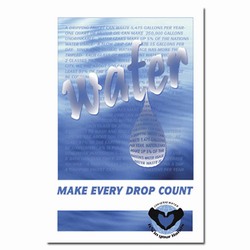 wp205 - Water Conservation Poster, Water quality poster, water conservation placard, water conservation sign, water quality sign, water conservation awareness