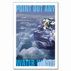 wp206 - Water Conservation Poster, Water quality poster, water conservation placard, water conservation sign, water quality sign, water conservation awareness