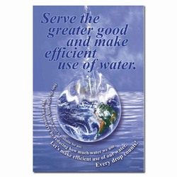 wp207 - Water Conservation Quality Poster, Water quality poster, water conservation placard, water conservation sign, water quality sign, water conservation awareness