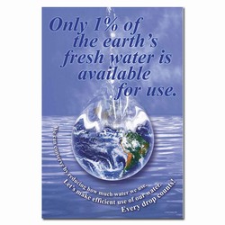 wp208 - Water Conservation Quality Poster, Water quality poster, water conservation placard, water conservation sign, water quality sign, water conservation awareness