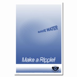 AI-wp210 - Save water. Make a Ripple! Water Conservation Poster