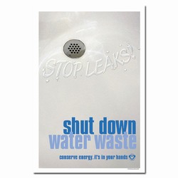 wp212 - Water Conservation Poster, Water quality poster, water conservation placard, water conservation sign, water quality sign, water conservation awareness