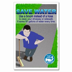 wp354 - Water Conservation Poster, Water quality poster, water conservation placard, water conservation sign, water quality sign, water conservation awareness