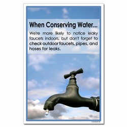 wp356 - Water Conservation Poster, Water quality poster, water conservation placard, water conservation sign, water quality sign, water conservation awareness