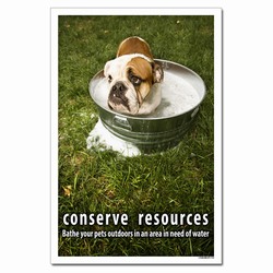 wp363- Water Conservation Poster, Water quality poster, water conservation placard, water conservation sign, water quality sign, water conservation awareness