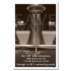 wp431- Water Conservation Poster, Water quality poster, water conservation placard, water conservation sign, water quality sign, water conservation awareness