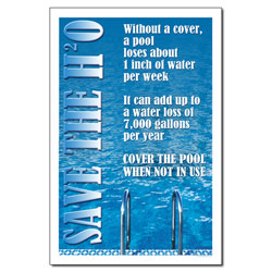 AI-wp427 - Pool Water Conservation - Water Conservation Poster, Water conservation poster, Water quality poster, water conservation placard, water conservation sign, water quality sign, water conservation awareness