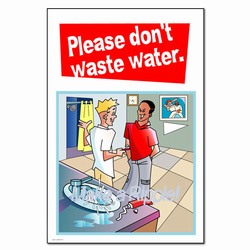 wschp1000-4 Water School Poster, Water quality poster, water conservation placard, water conservation sign, water quality sign, water conservation awareness