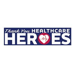 VRDecal-100 Thank You Healthcare Heroes Removable Bumper Sticker