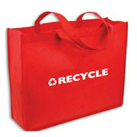 AI-rhbag028-5 - Recycling Non Woven Basic Tote- 20"x15-1/2"x5", Recycling Incentive, Recycling Promotional Ideas, Recycling Promo Gifts, Recycling Gifts for Tradeshows, recycling ad specialties